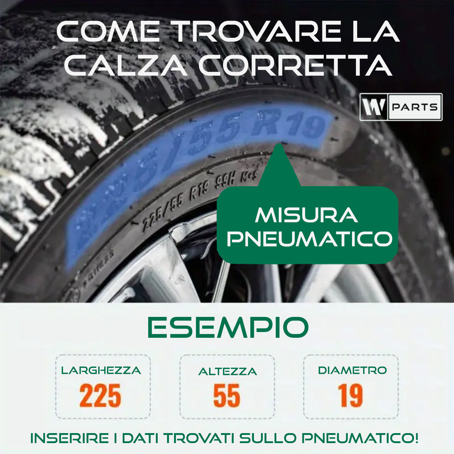 Come trovare la misura del pneumatico